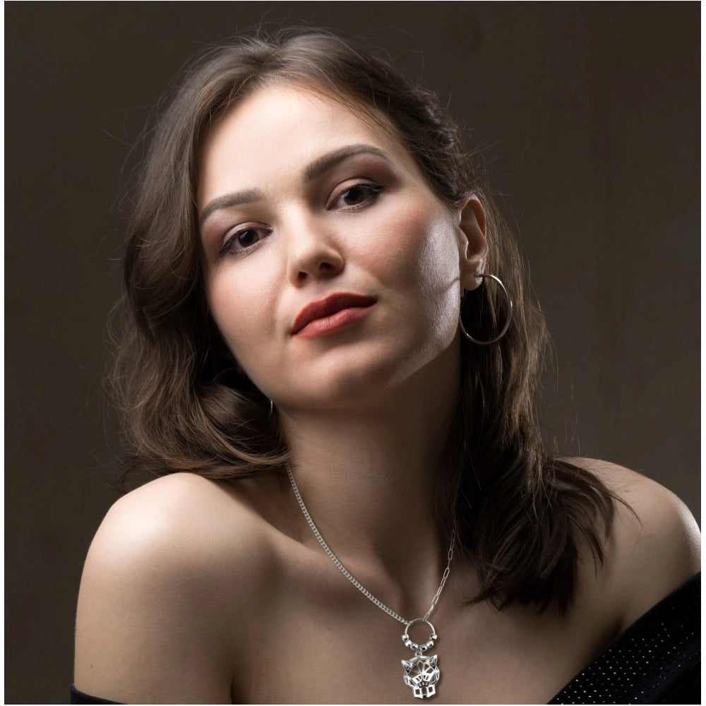 Generic Women's Stainless Steel Imported Gen-z Pendent Chain (Silver Plated)