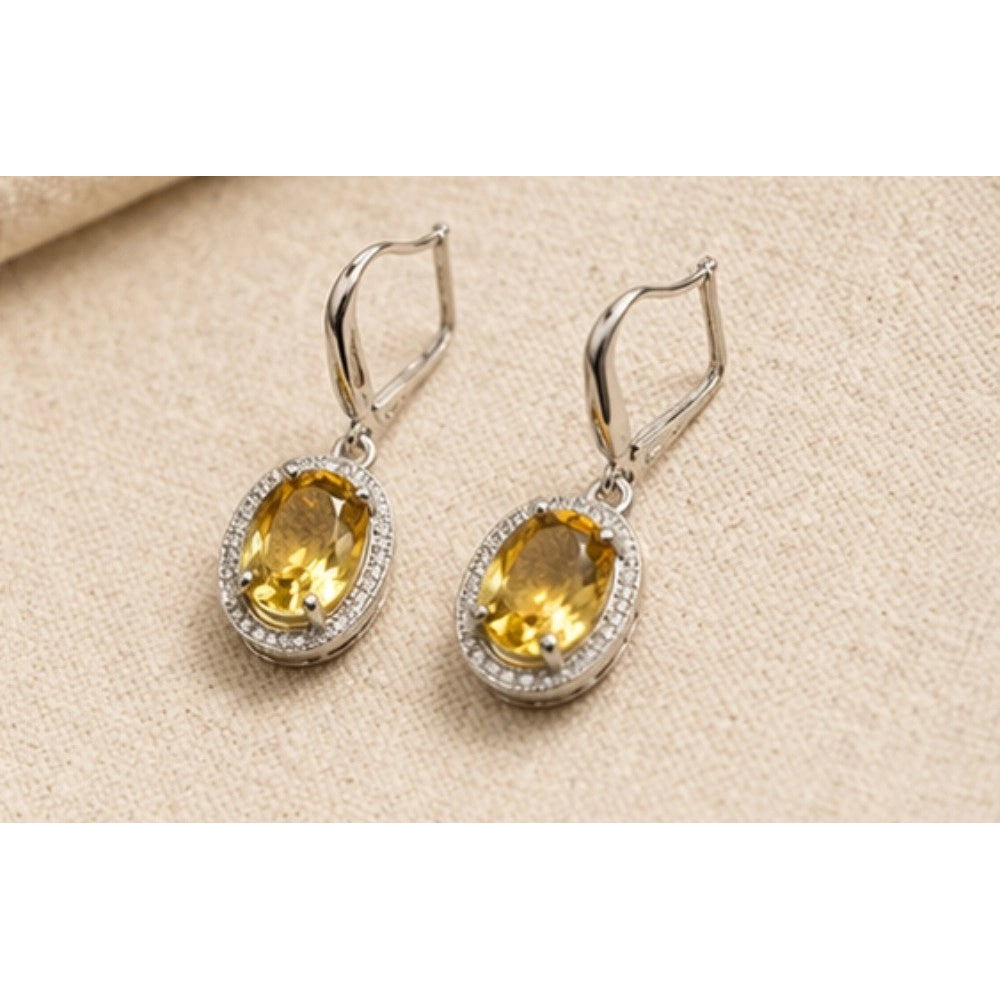 Generic Women's Brass Silver Plated Pendant Set (Yellow)