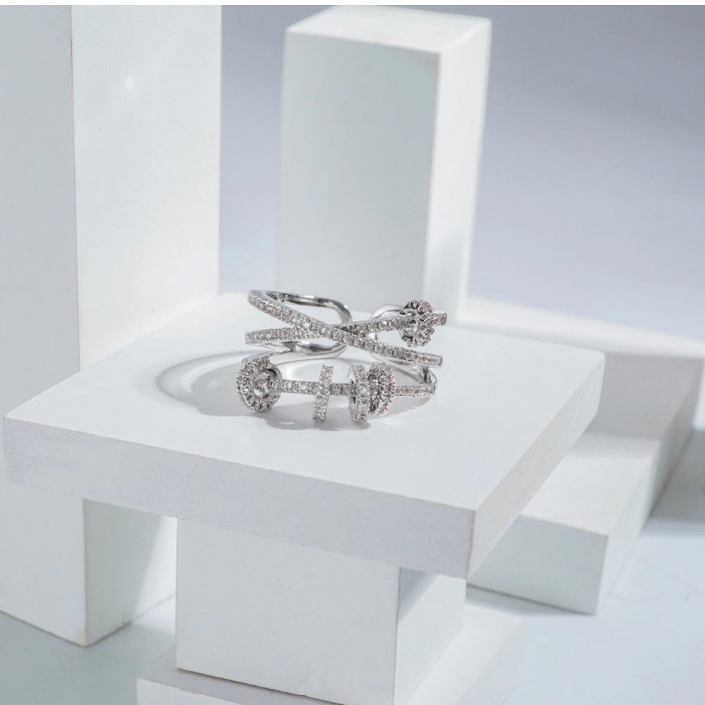 Generic Stainless Steel Silver High-quality Freesize Ring (Silver Plated)