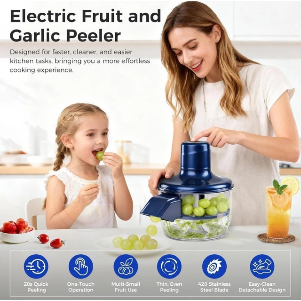 Generic Plastic Solid An Electric Automatic Peeler (Blue)
