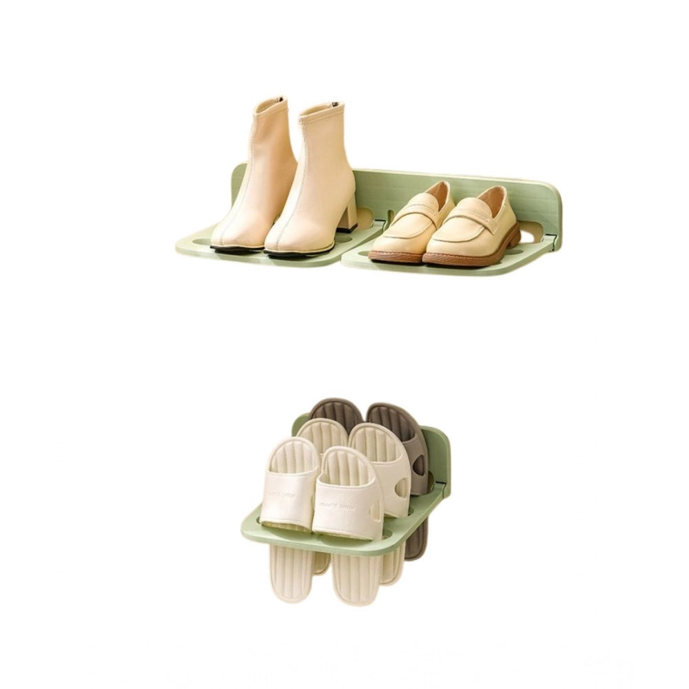 Generic Plastic Solid Wall Hanging Shoe Rack (Multicolor)