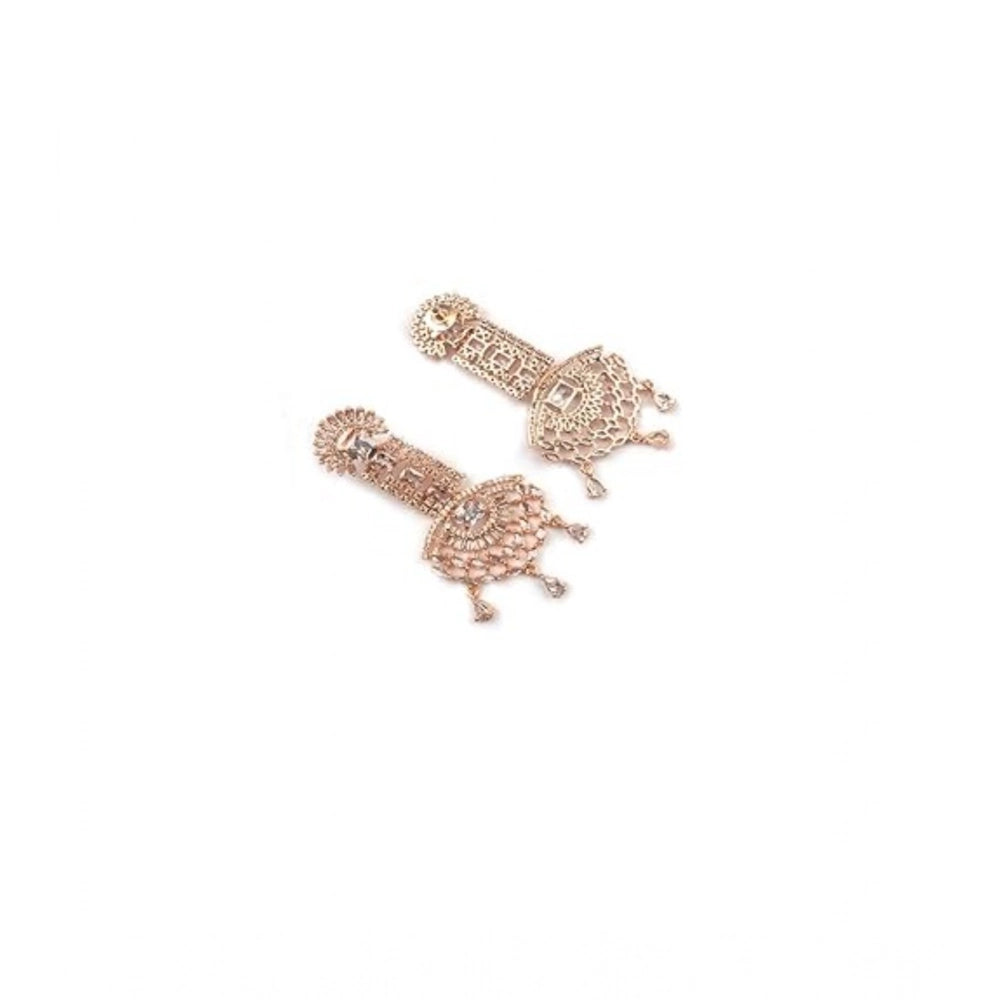 Generic Women's Brass Silver Plated Drop Earrings (White)