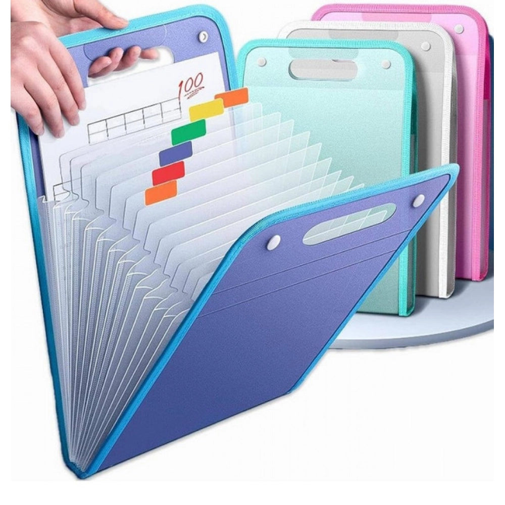 Generic Pack of 2 13 Layer A4 Paper File Folder (Multicolor)