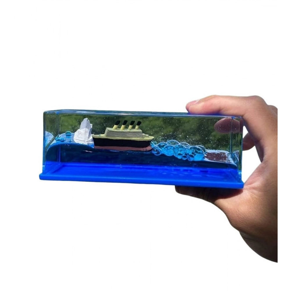 Generic Decorative Liquid Wave Cruise Ship (Blue)