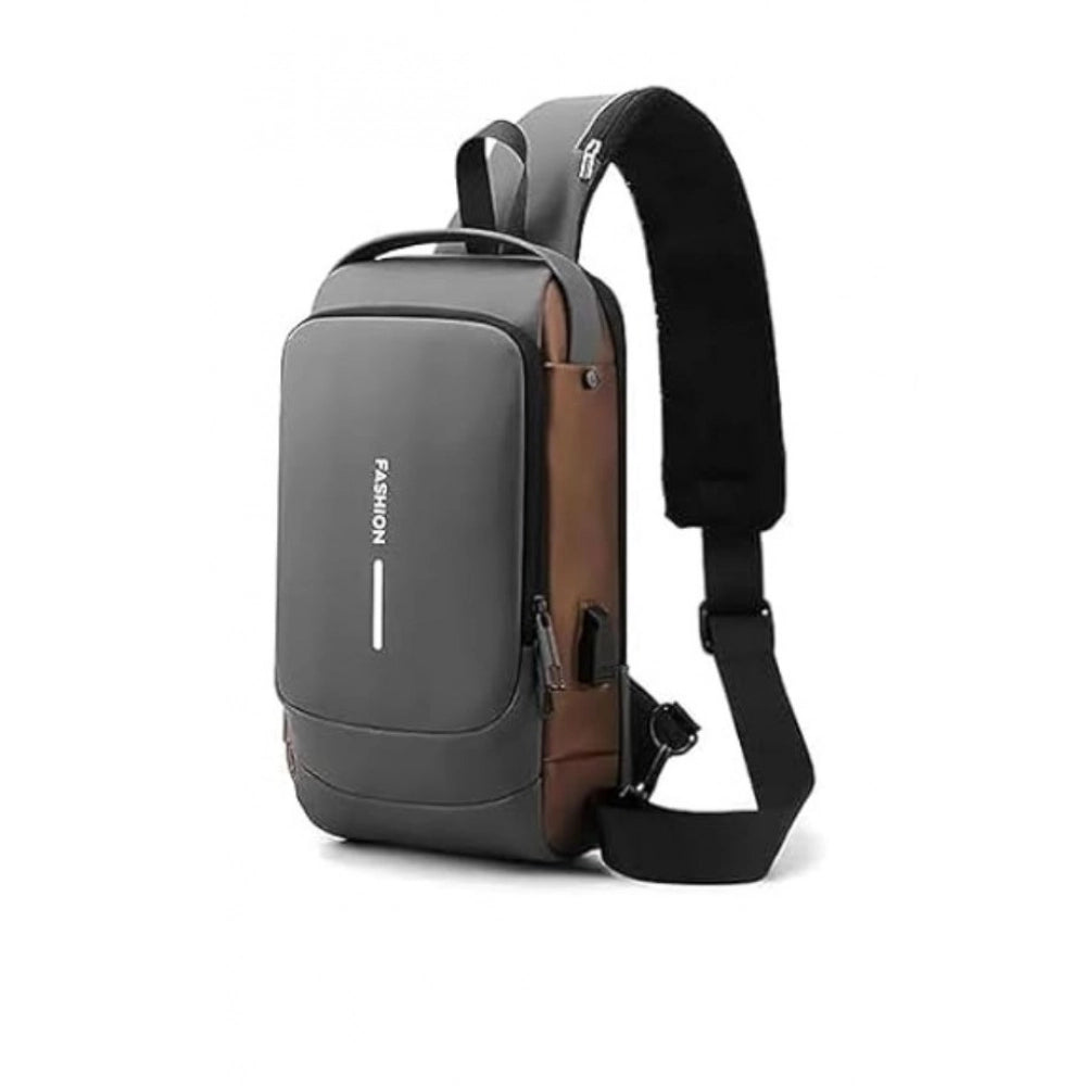 Generic Waterproof Sling Cross Backpack Bag (Black)